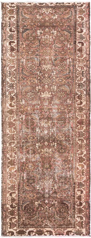 3' 6 x 9' 1 Hand Knotted Ultra Vintage Persian Wool Runner Rug