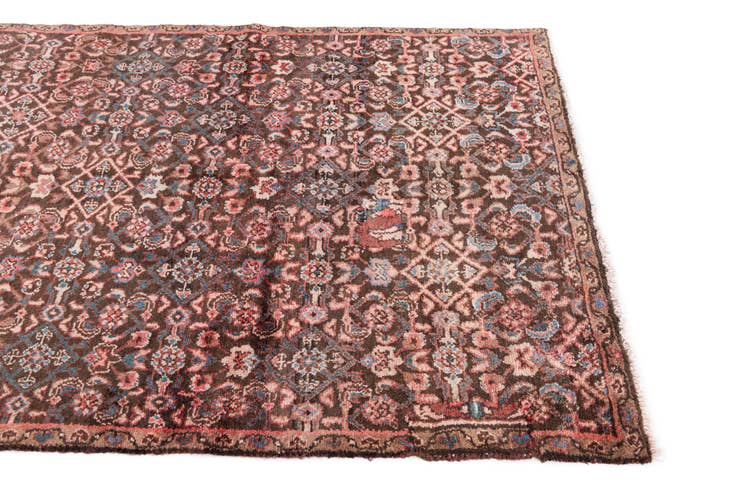 Detail image of 4' 1 x 9' Hand Knotted Ultra Vintage Persian Wool Runner Rug