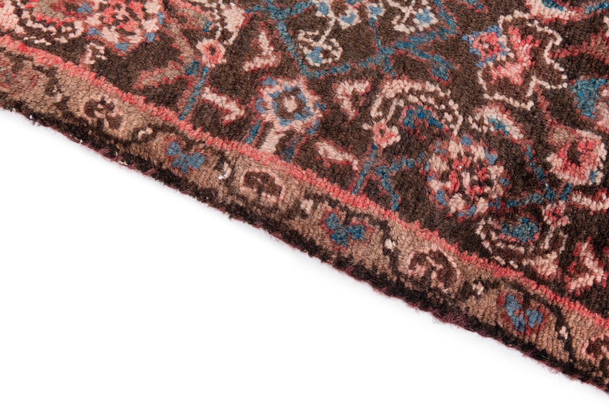 4' 1 x 9' Hand Knotted Ultra Vintage Persian Wool Runner Rug