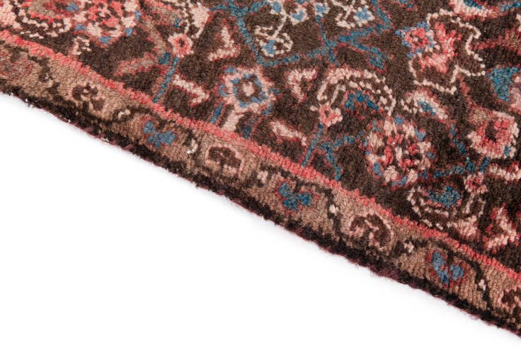 Detail image of 4' 1 x 9' Hand Knotted Ultra Vintage Persian Wool Runner Rug