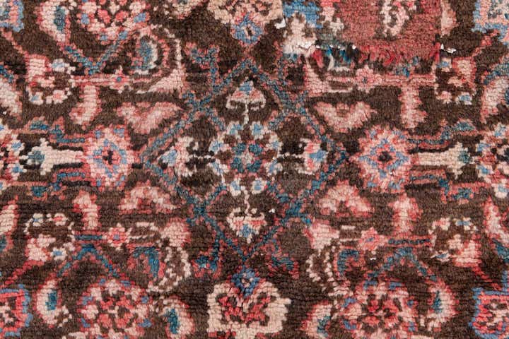 4' 1 x 9' Hand Knotted Ultra Vintage Persian Wool Runner Rug