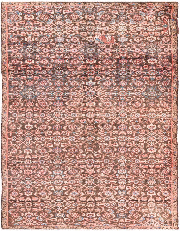 Detail image of 4' 1 x 9' Hand Knotted Ultra Vintage Persian Wool Runner Rug