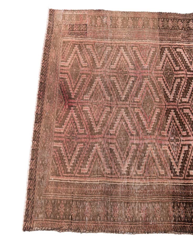 Detail image of 2' 8 x 5' 10  Hand Knotted Ultra Vintage Persian Wool Runner Rug