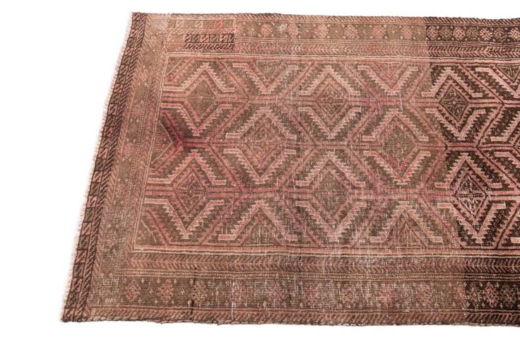 Detail image of 2' 8 x 5' 10 Hand Knotted Ultra Vintage Persian Wool Runner Rug