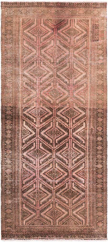 2' 8 x 5' 10 Hand Knotted Ultra Vintage Persian Wool Runner Rug
