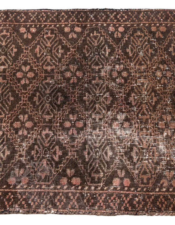 Detail image of 2' 1 x 5' 6 Hand Knotted Ultra Vintage Persian Wool Runner Rug