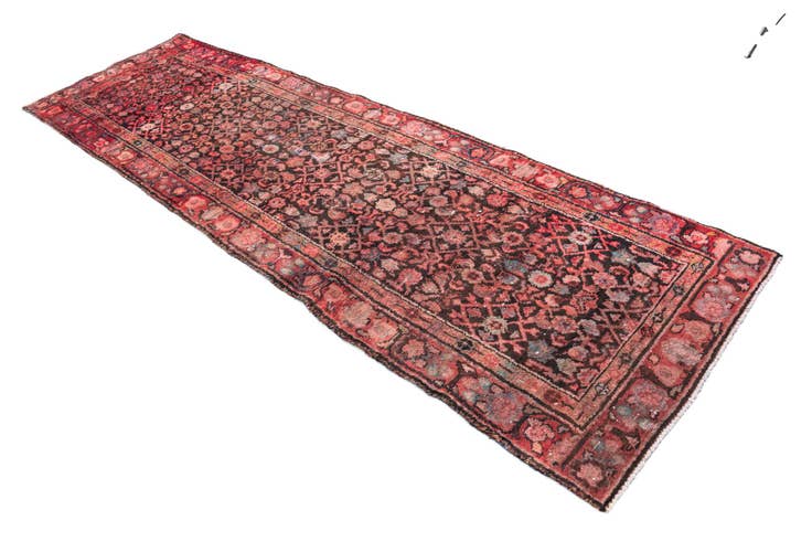 Detail image of 3' 3 x 10' 9 Hand Knotted Ultra Vintage Persian Wool Runner Rug
