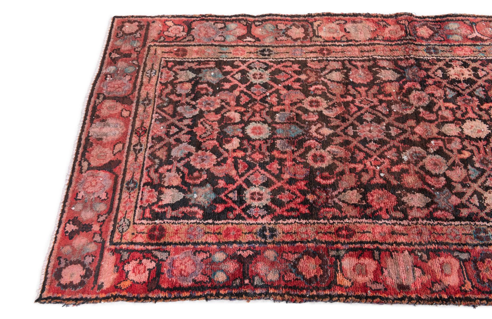 3' 3 x 10' 9 Hand Knotted Ultra Vintage Persian Wool Runner Rug