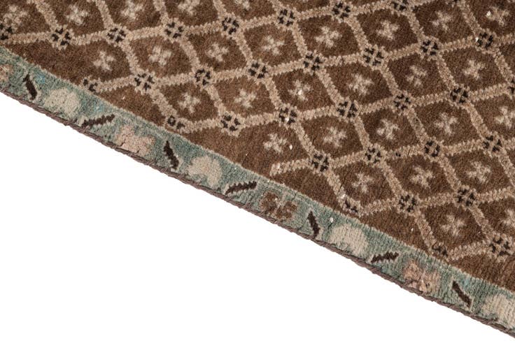 Detail image of 4' x 7' 9 Hand Knotted Ultra Vintage Persian Wool Runner Rug