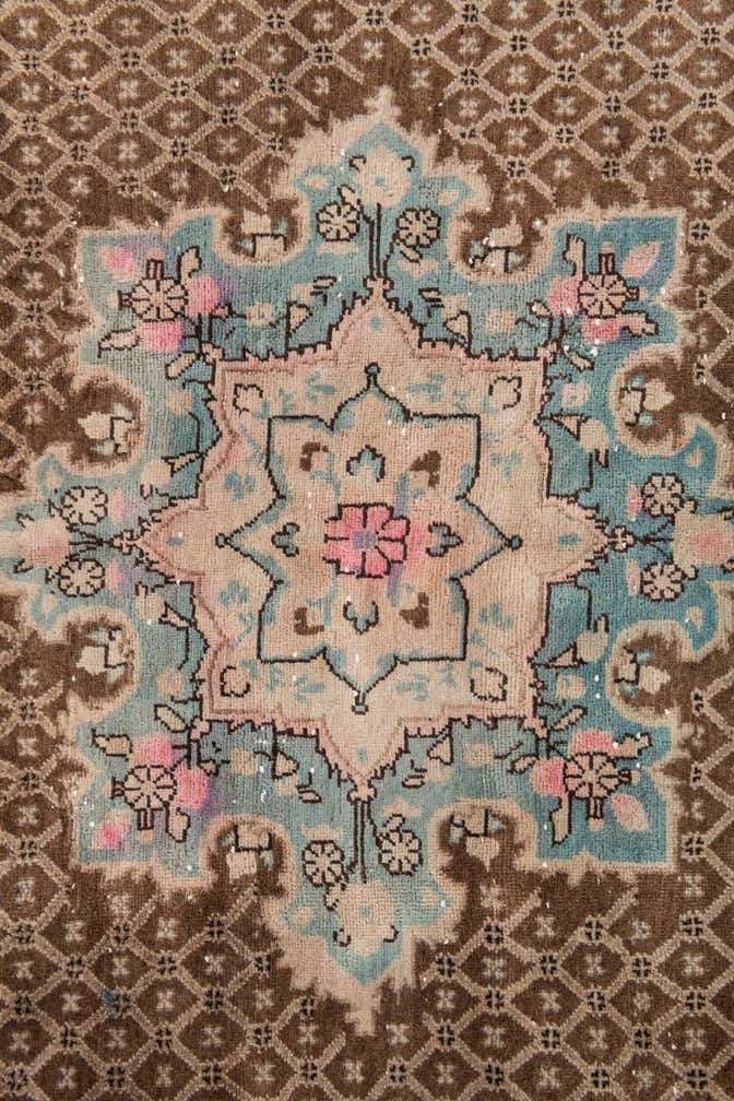 4' x 7' 9 Hand Knotted Ultra Vintage Persian Wool Runner Rug