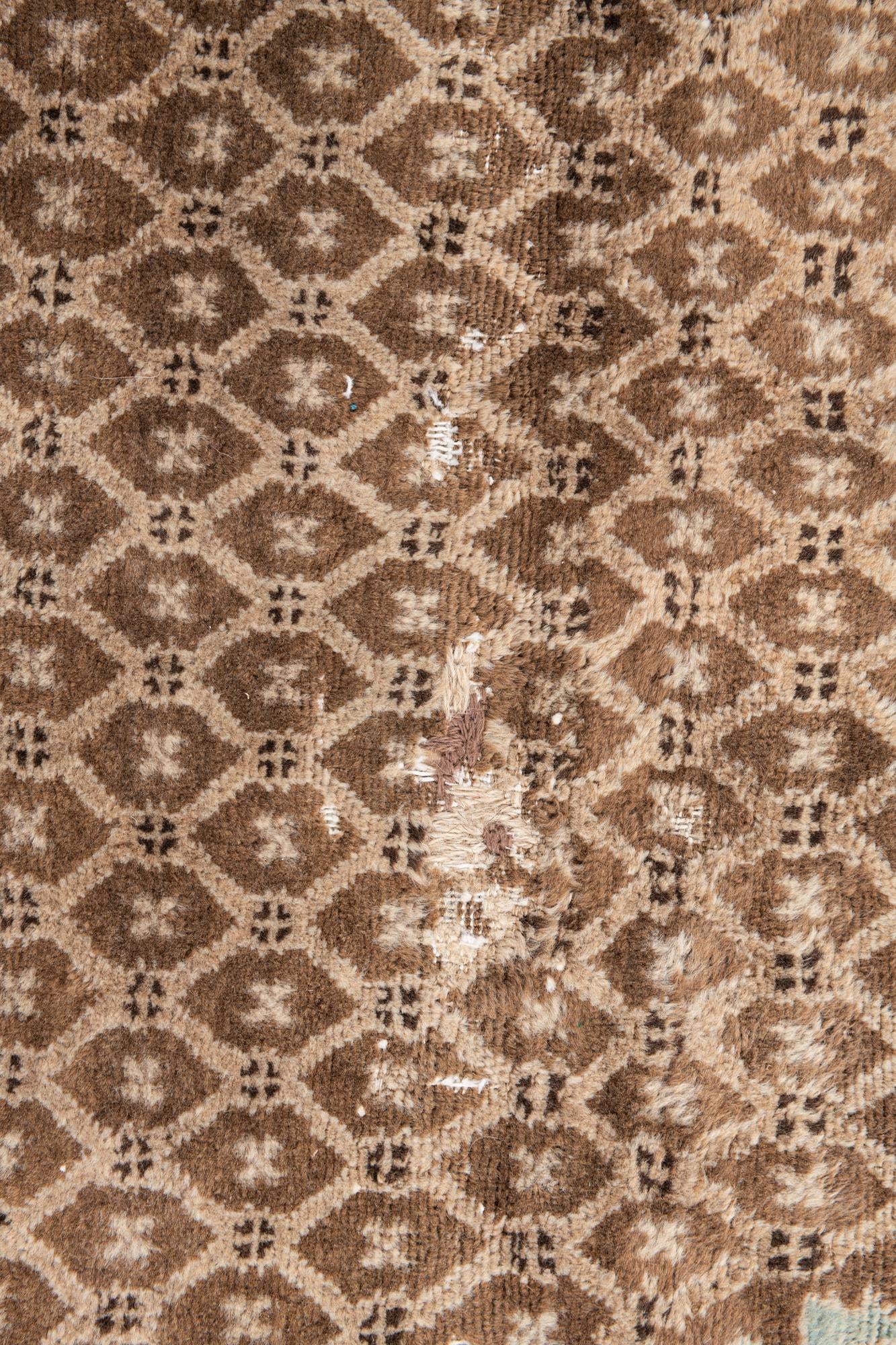 4' x 7' 9 Hand Knotted Ultra Vintage Persian Wool Runner Rug