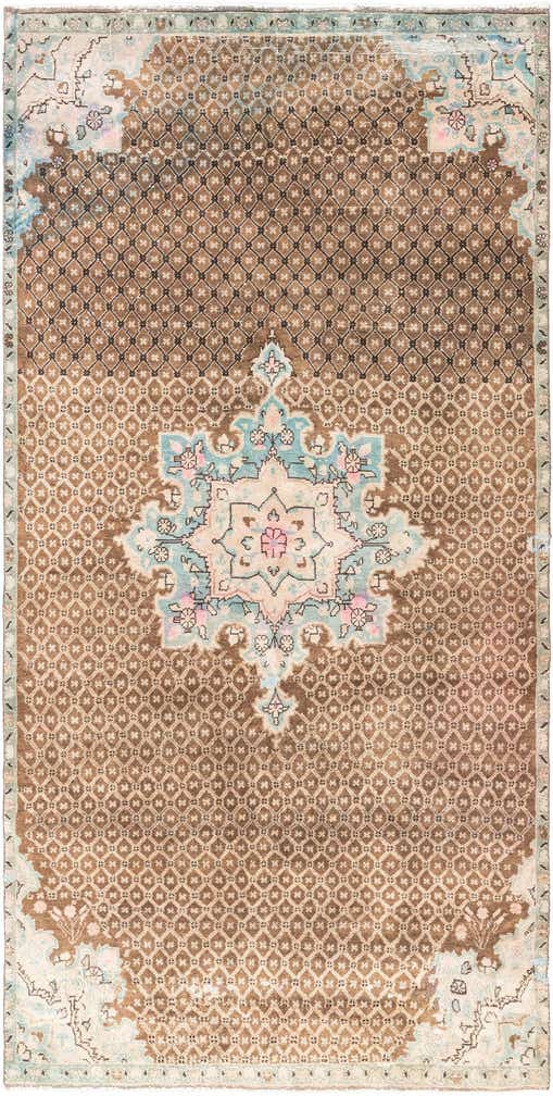4' x 7' 9 Hand Knotted Ultra Vintage Persian Wool Runner Rug