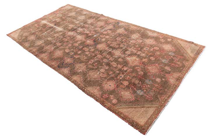 4' 6 x 9' 2 Hand Knotted Ultra Vintage Persian Wool Runner Rug