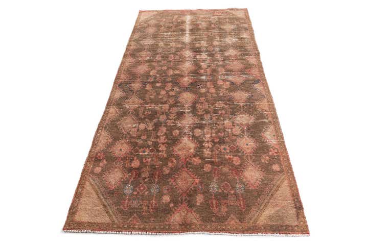 4' 6 x 9' 2 Hand Knotted Ultra Vintage Persian Wool Runner Rug