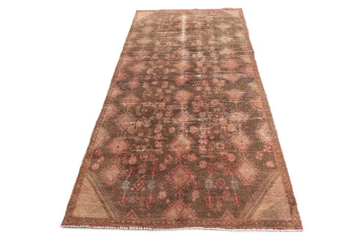 Detail image of 4' 6 x 9' 2 Hand Knotted Ultra Vintage Persian Wool Runner Rug