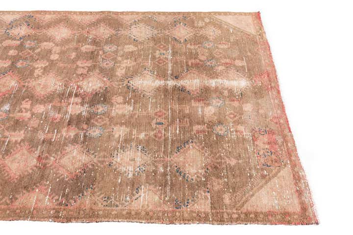 4' 6 x 9' 2 Hand Knotted Ultra Vintage Persian Wool Runner Rug