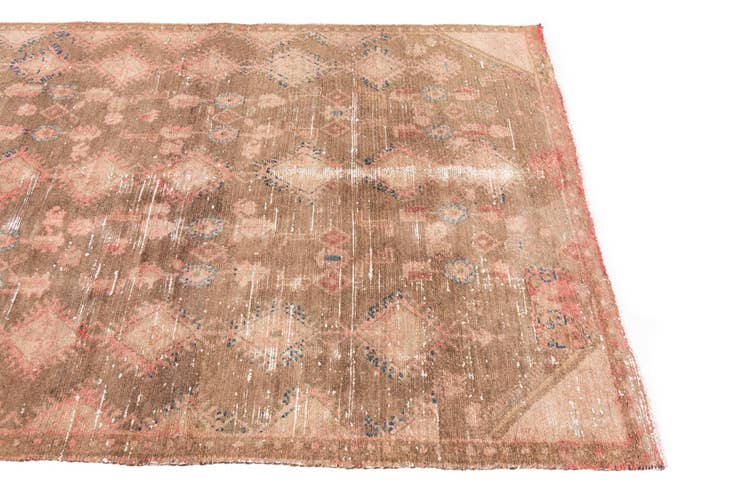 Detail image of 4' 6 x 9' 2 Hand Knotted Ultra Vintage Persian Wool Runner Rug