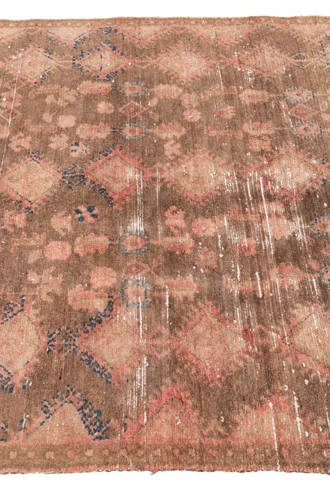 4' 6 x 9' 2 Hand Knotted Ultra Vintage Persian Wool Runner Rug