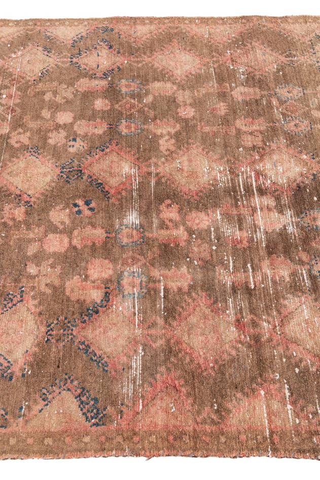 Detail image of 4' 6 x 9' 2 Hand Knotted Ultra Vintage Persian Wool Runner Rug