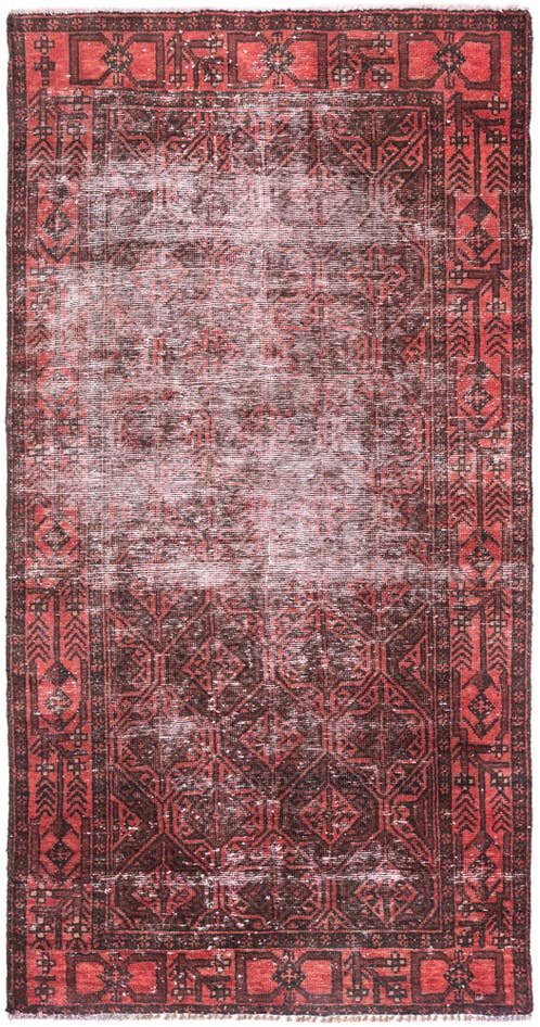 Detail image of 3' 1 x 6' Hand Knotted Ultra Vintage Persian Wool Runner Rug