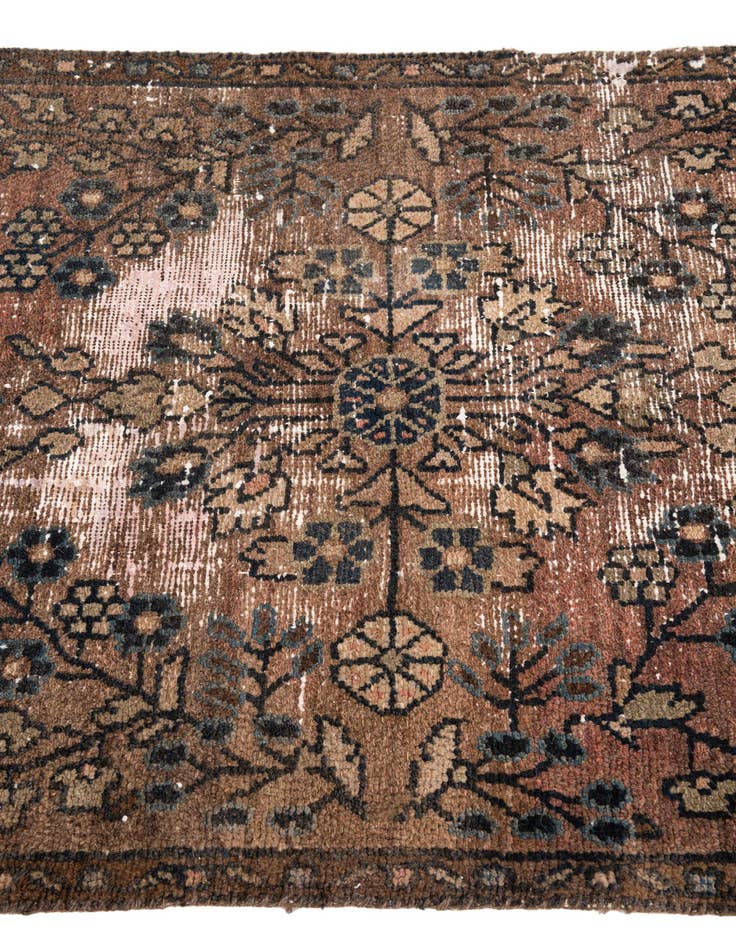 Detail image of 2' 9 x 15'  Hand Knotted Ultra Vintage Persian Wool Runner Rug