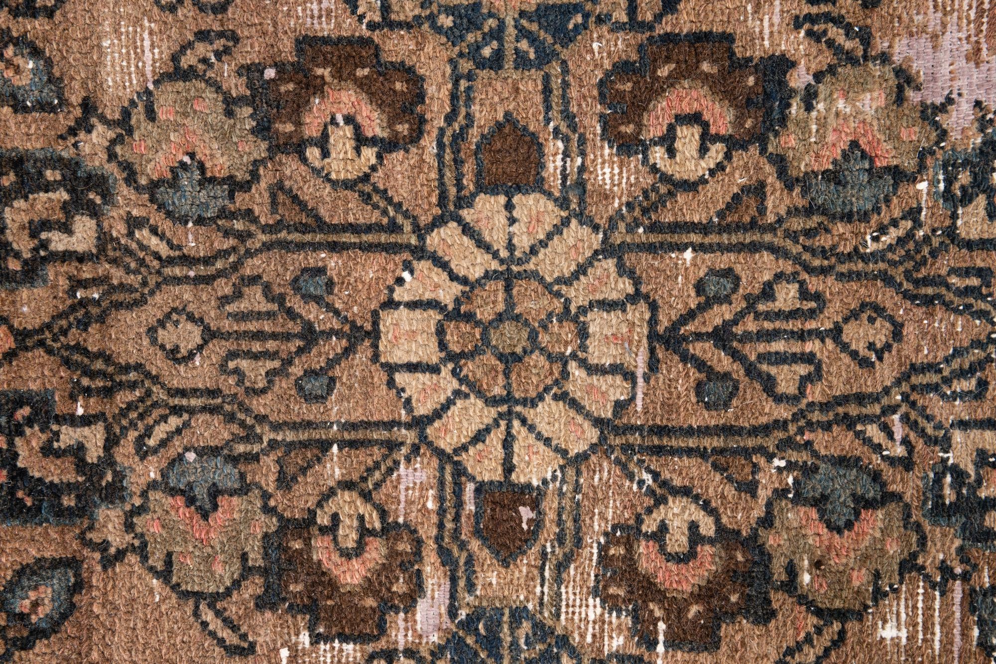85cm x 455cm Hand Knotted Ultra Vintage Persian Wool Runner Rug