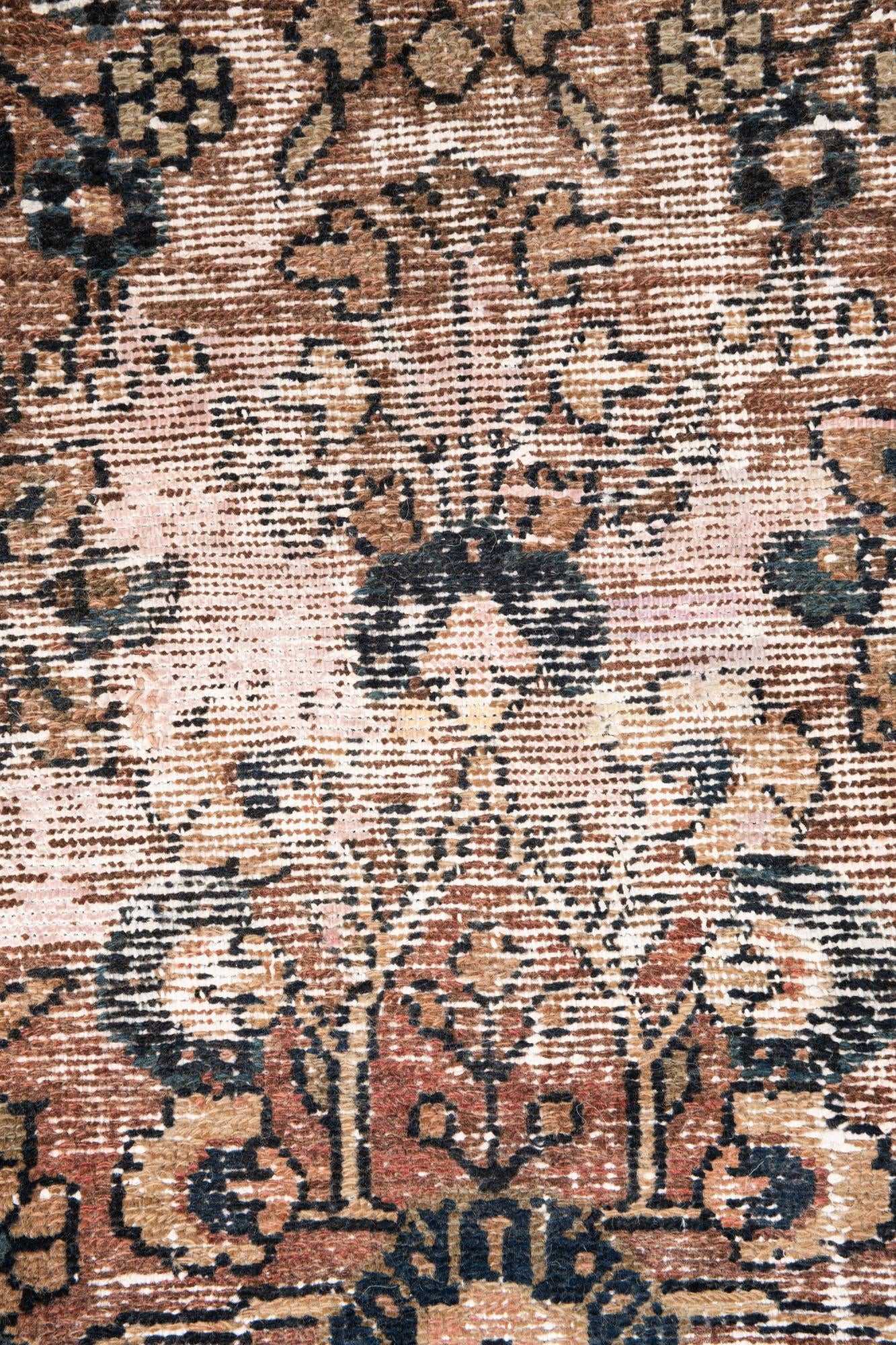 85cm x 455cm Hand Knotted Ultra Vintage Persian Wool Runner Rug