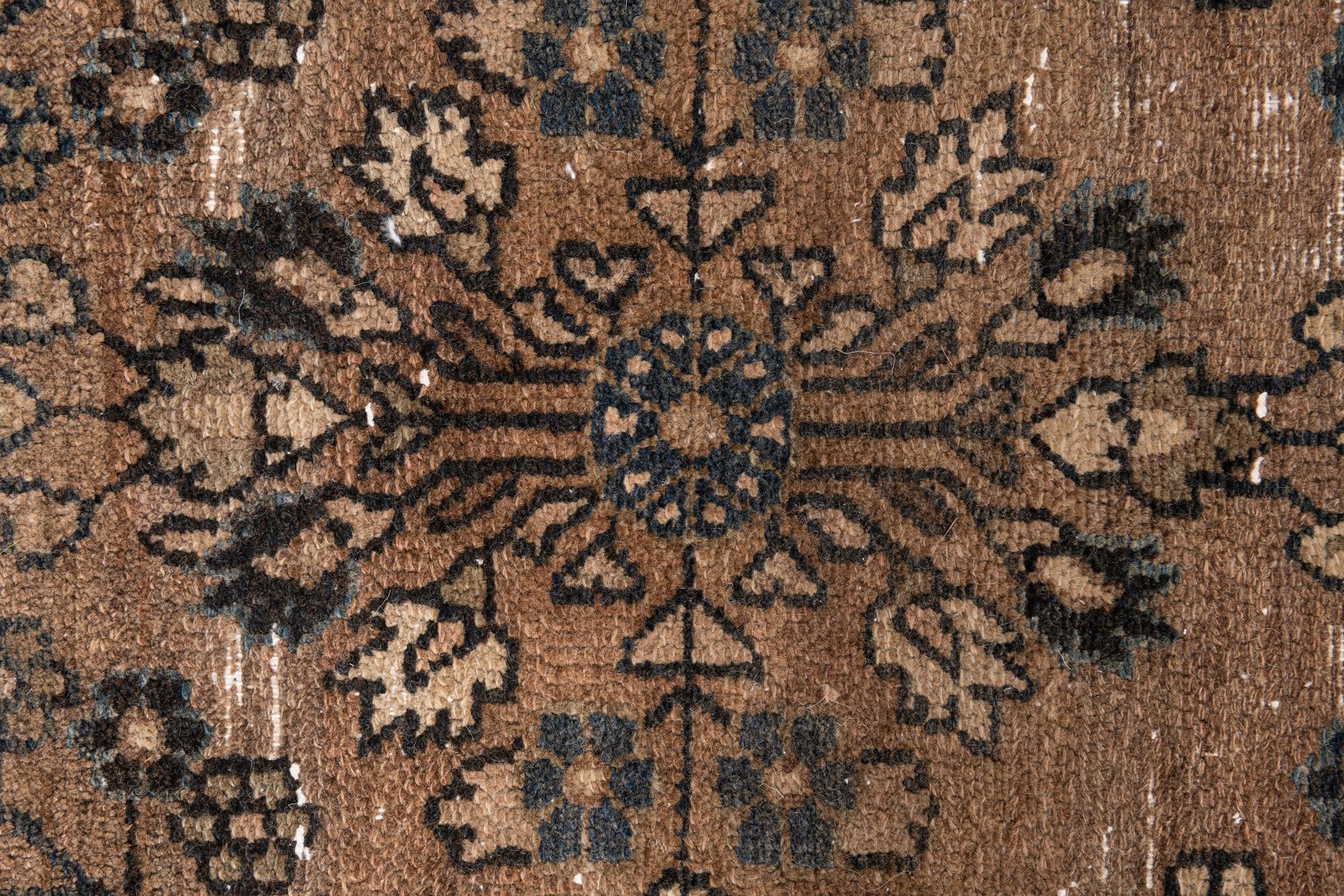 85cm x 455cm Hand Knotted Ultra Vintage Persian Wool Runner Rug