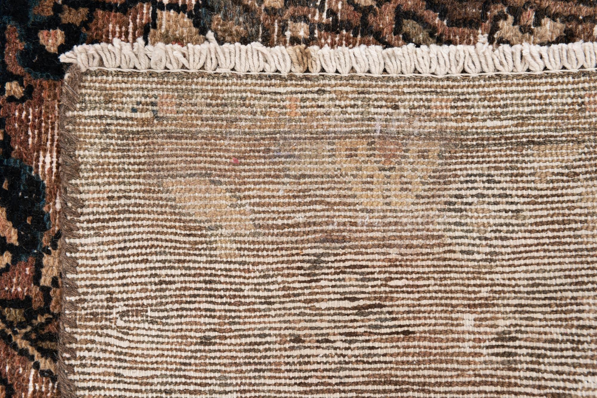 85cm x 455cm Hand Knotted Ultra Vintage Persian Wool Runner Rug