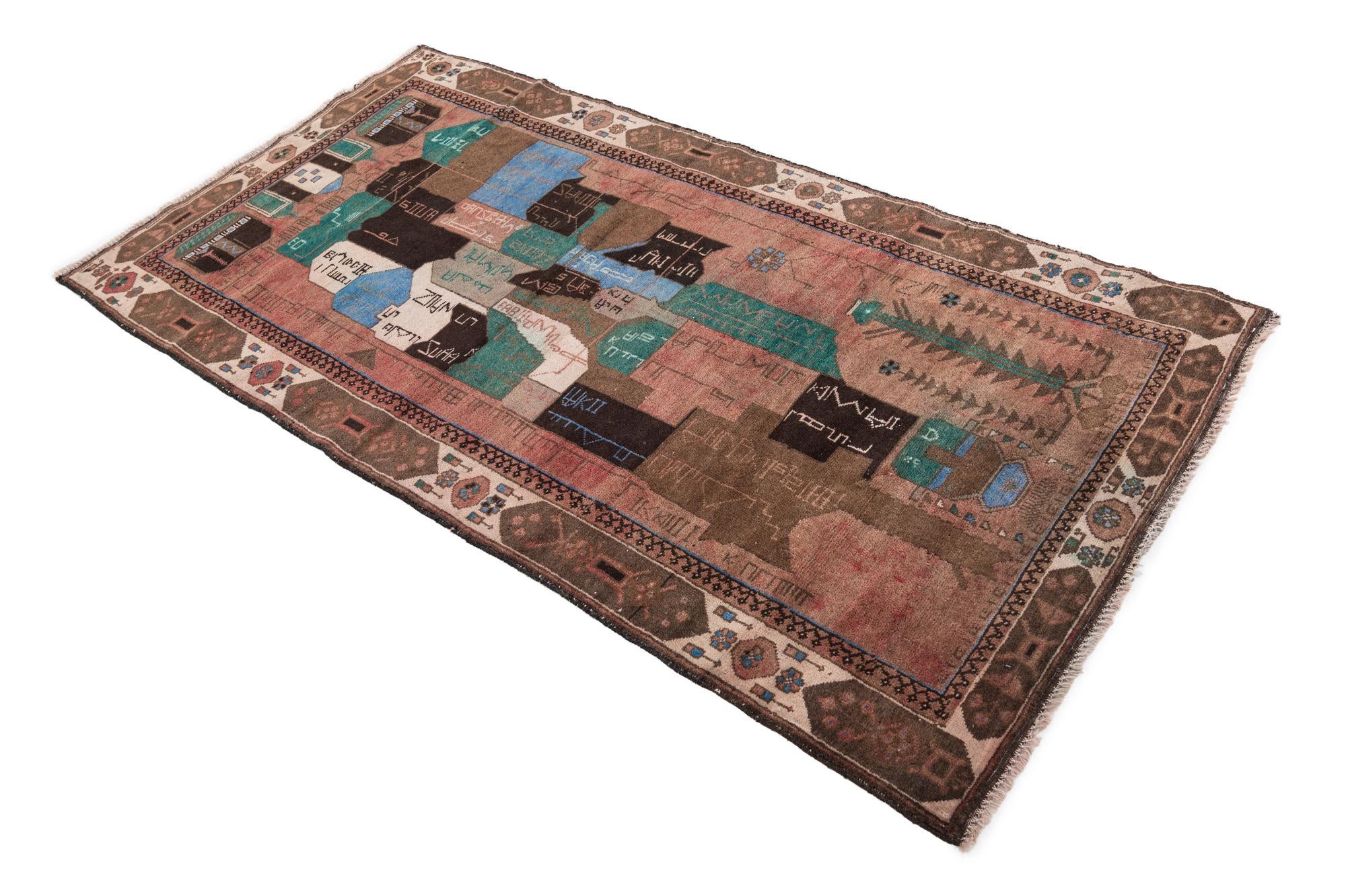 3' 4 x 6' 7 Hand Knotted Ultra Vintage Persian Wool Runner Rug