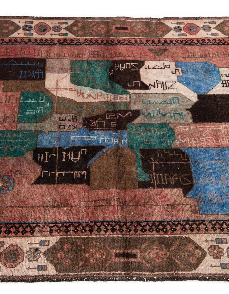 Detail image of 3' 4 x 6' 7  Hand Knotted Ultra Vintage Persian Wool Runner Rug