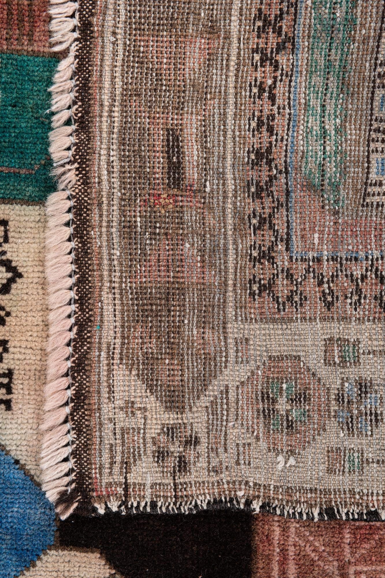 3' 4 x 6' 7 Hand Knotted Ultra Vintage Persian Wool Runner Rug