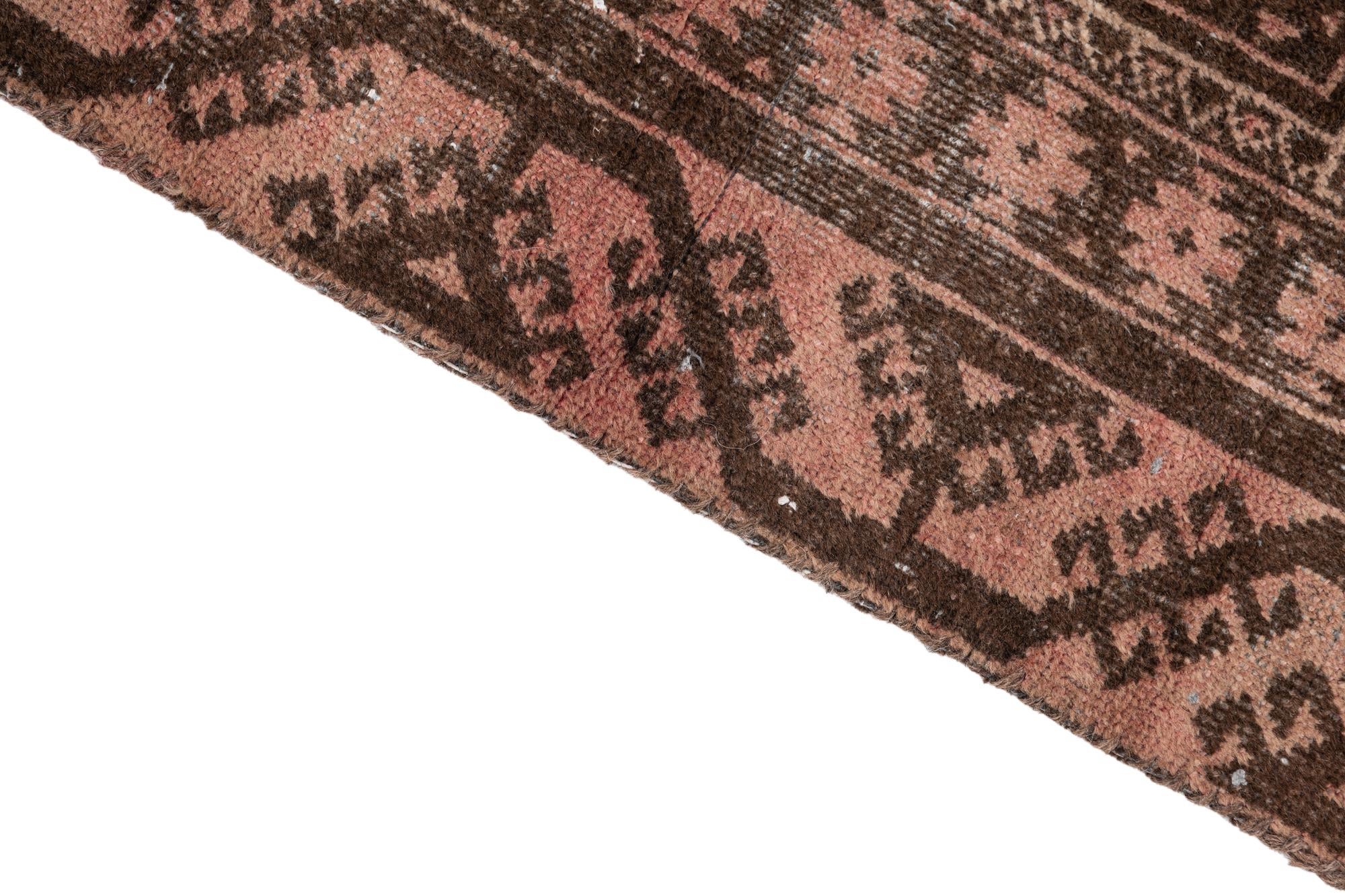2' 5 x 5' 5 Hand Knotted Ultra Vintage Persian Wool Runner Rug