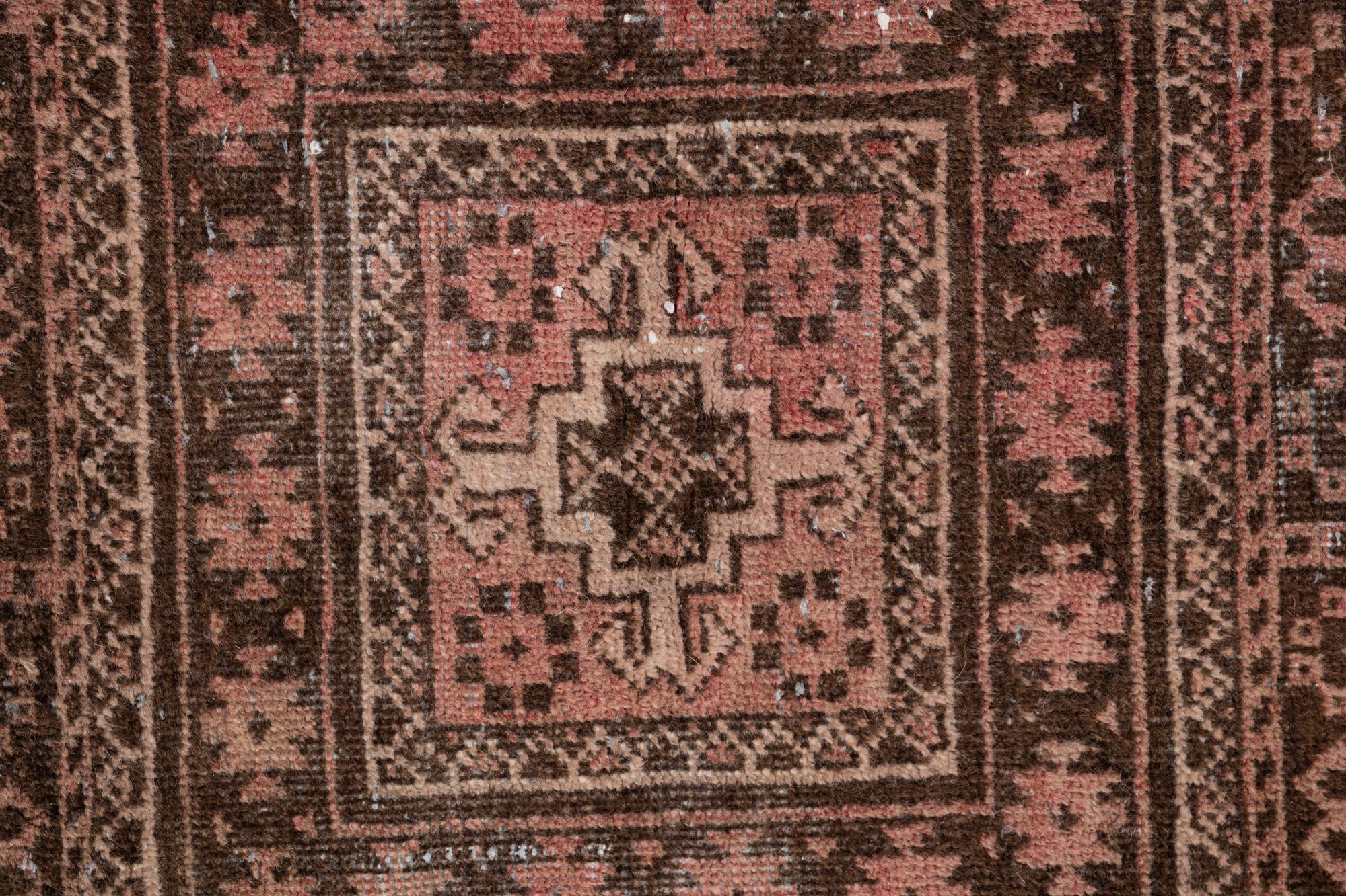 2' 5 x 5' 5 Hand Knotted Ultra Vintage Persian Wool Runner Rug