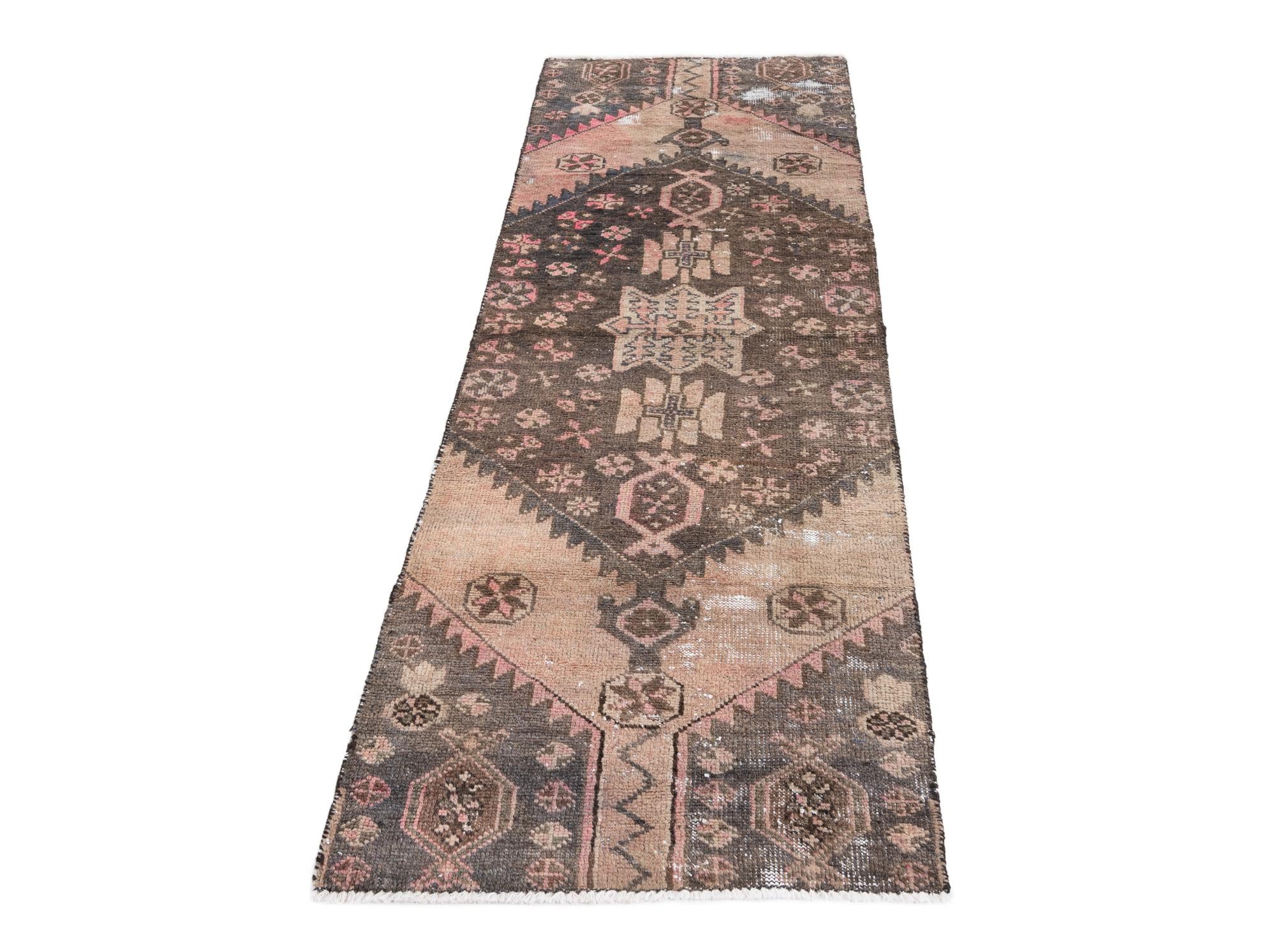 2' 5 x 6' 9 Hand Knotted Ultra Vintage Persian Wool Runner Rug