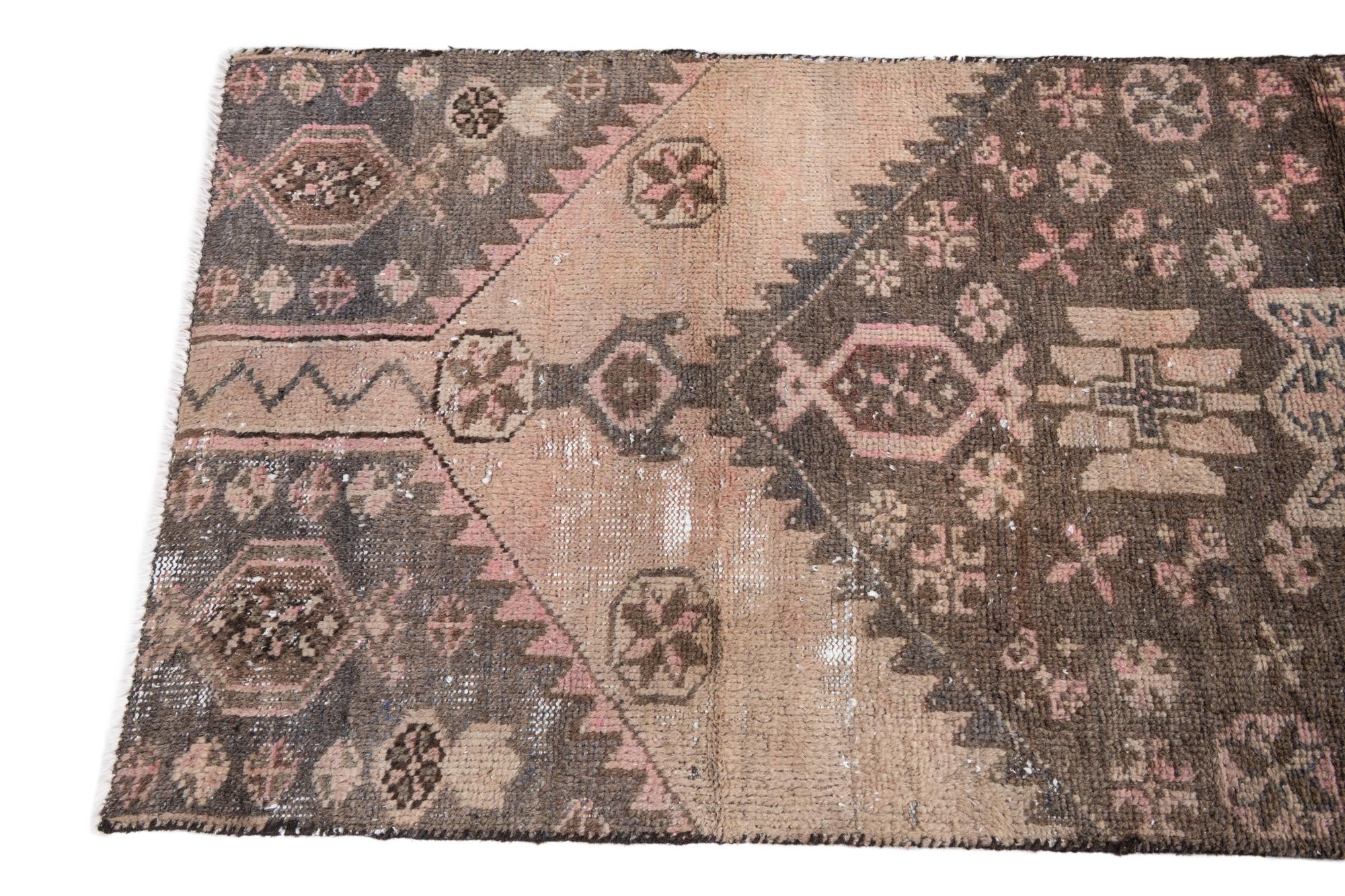 2' 5 x 6' 9 Hand Knotted Ultra Vintage Persian Wool Runner Rug