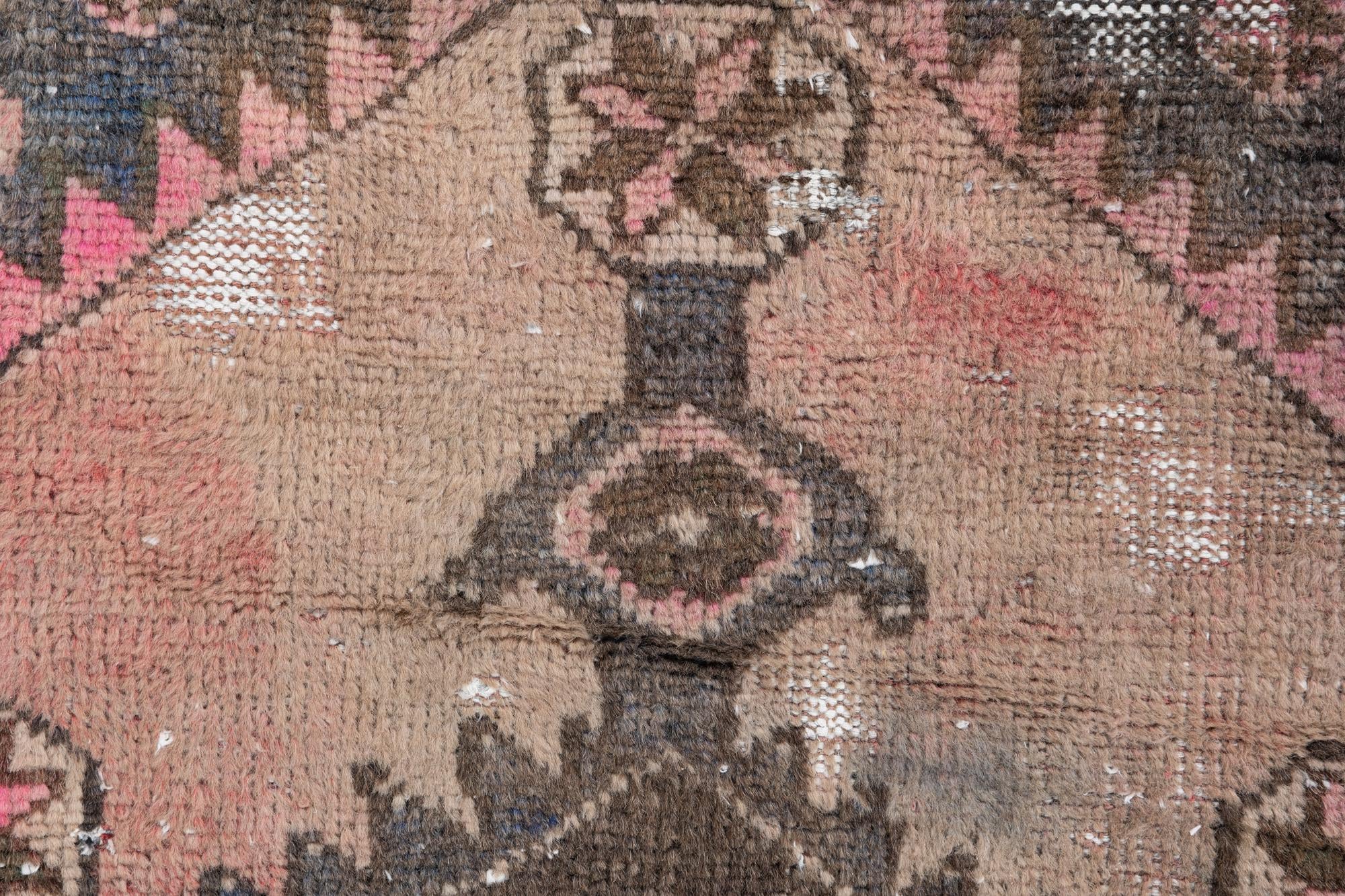 2' 5 x 6' 9 Hand Knotted Ultra Vintage Persian Wool Runner Rug