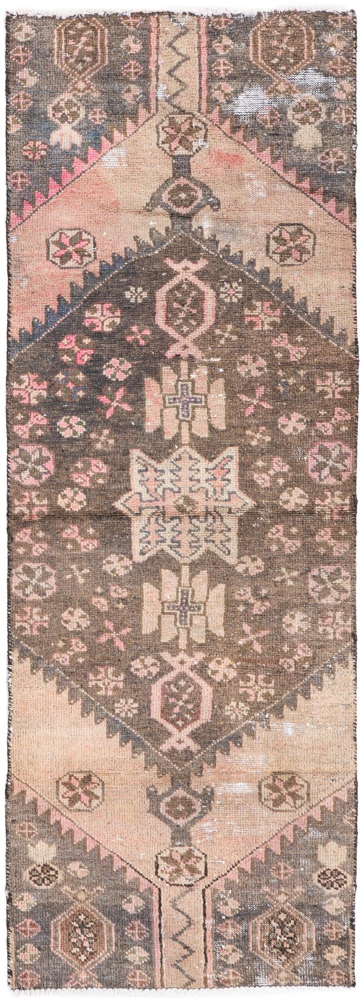 2' 5 x 6' 9 Hand Knotted Ultra Vintage Persian Wool Runner Rug