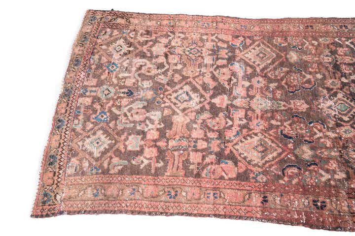 3' 3 x 9' 2 Hand Knotted Ultra Vintage Persian Wool Runner Rug