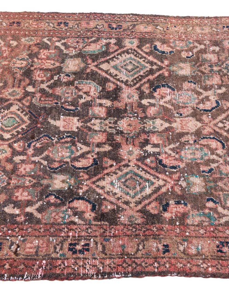 Detail image of 3' 3 x 9' 2  Hand Knotted Ultra Vintage Persian Wool Runner Rug