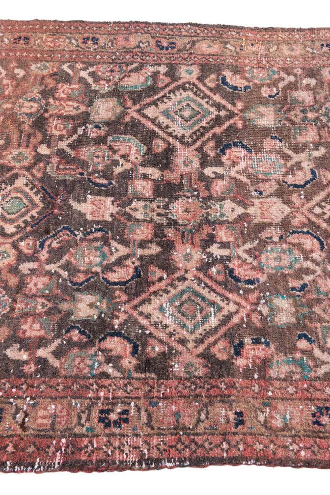 3' 3 x 9' 2 Hand Knotted Ultra Vintage Persian Wool Runner Rug