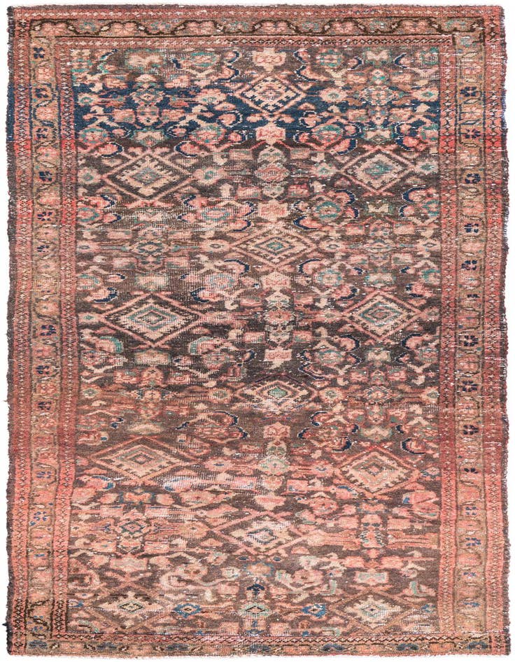 Detail image of 3' 3 x 9' 2 Hand Knotted Ultra Vintage Persian Wool Runner Rug