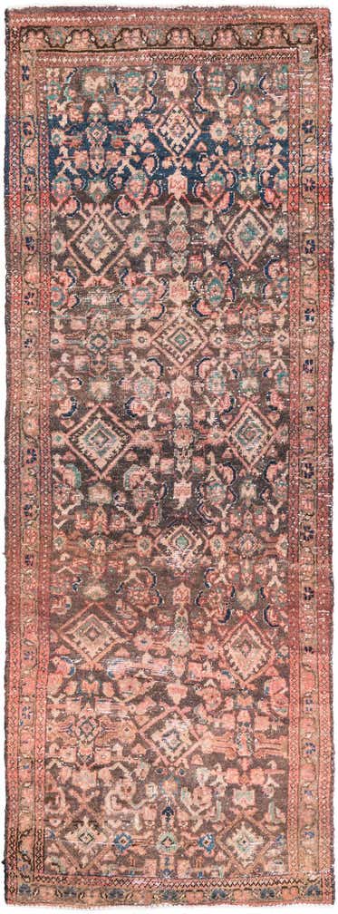 3' 3 x 9' 2 Hand Knotted Ultra Vintage Persian Wool Runner Rug