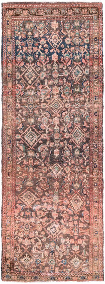 Detail image of 3' 3 x 9' 2 Hand Knotted Ultra Vintage Persian Wool Runner Rug