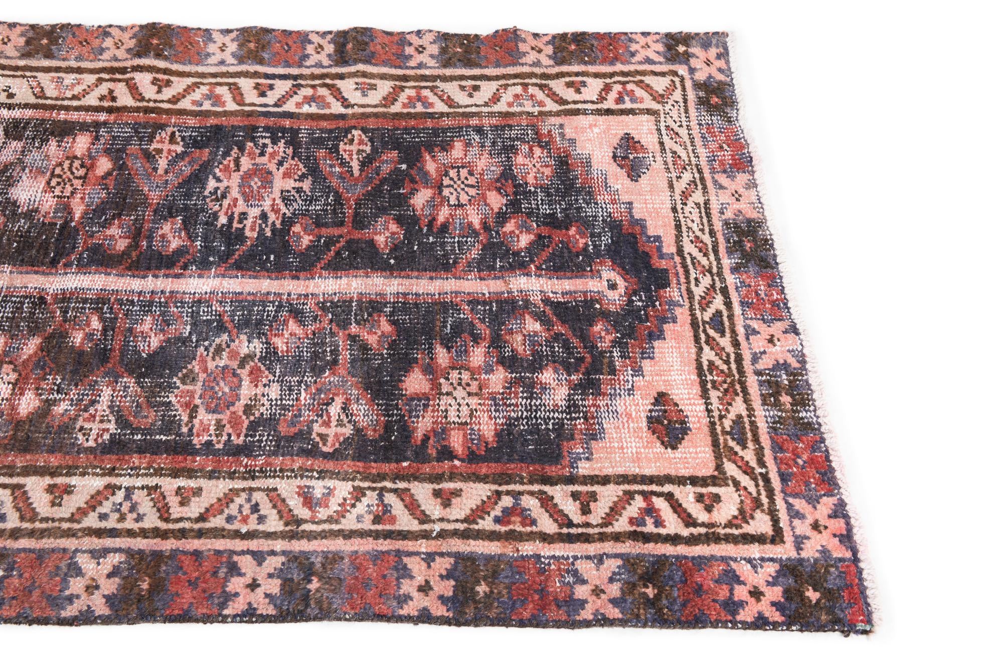 3' 2 x 6' 2 Hand Knotted Ultra Vintage Persian Wool Runner Rug