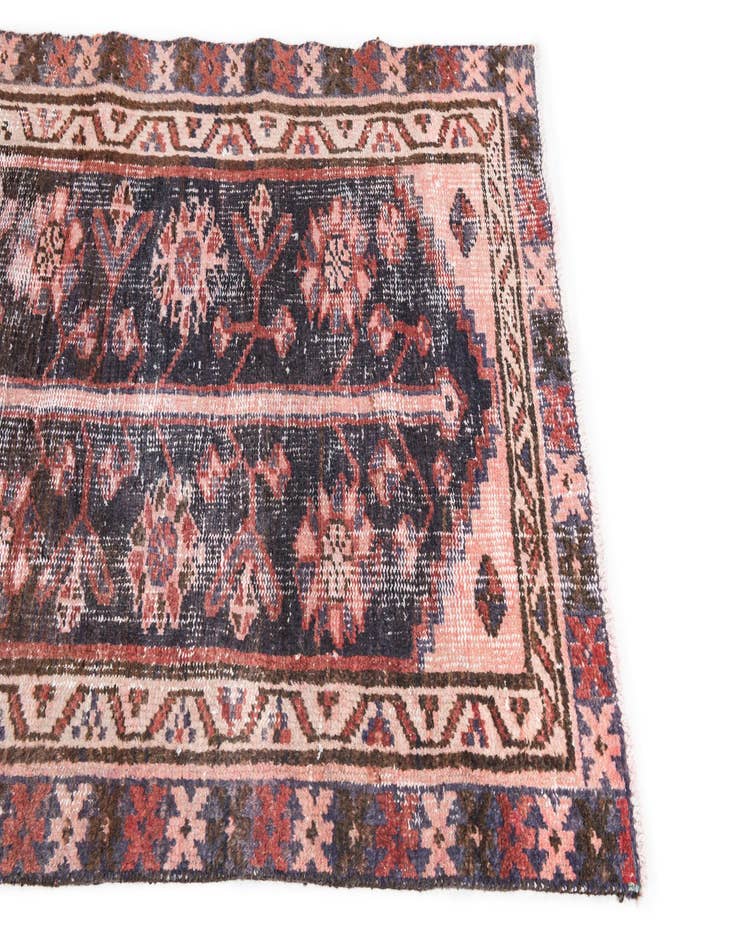 Detail image of 3' 2 x 6' 2  Hand Knotted Ultra Vintage Persian Wool Runner Rug