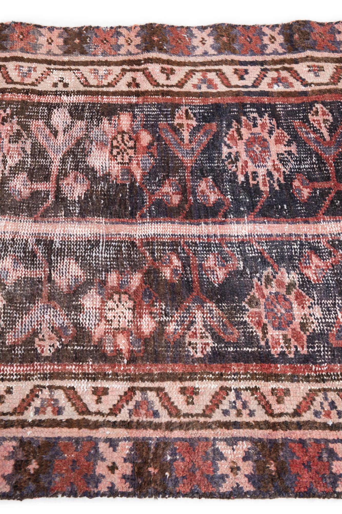 3' 2 x 6' 2 Hand Knotted Ultra Vintage Persian Wool Runner Rug