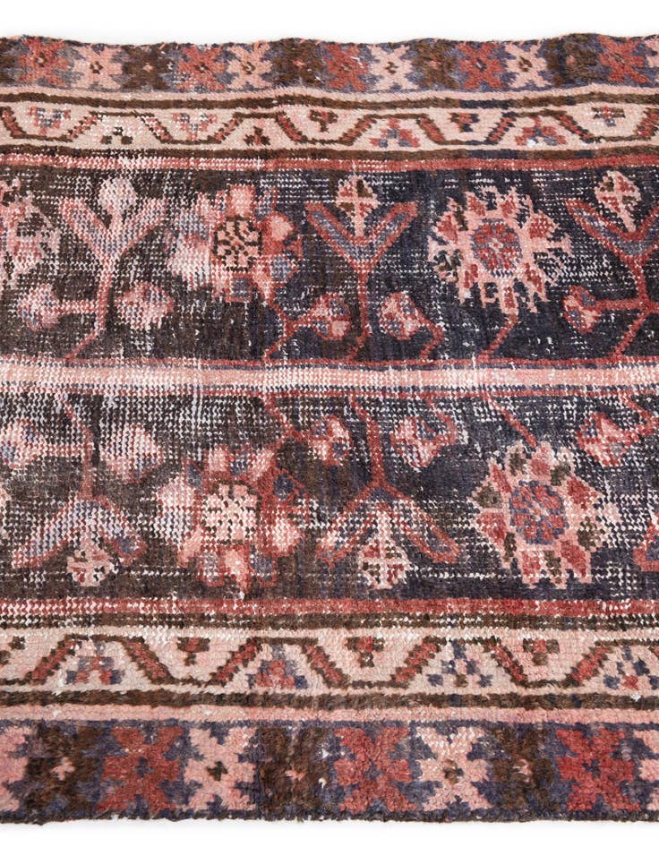 Detail image of 3' 2 x 6' 2  Hand Knotted Ultra Vintage Persian Wool Runner Rug