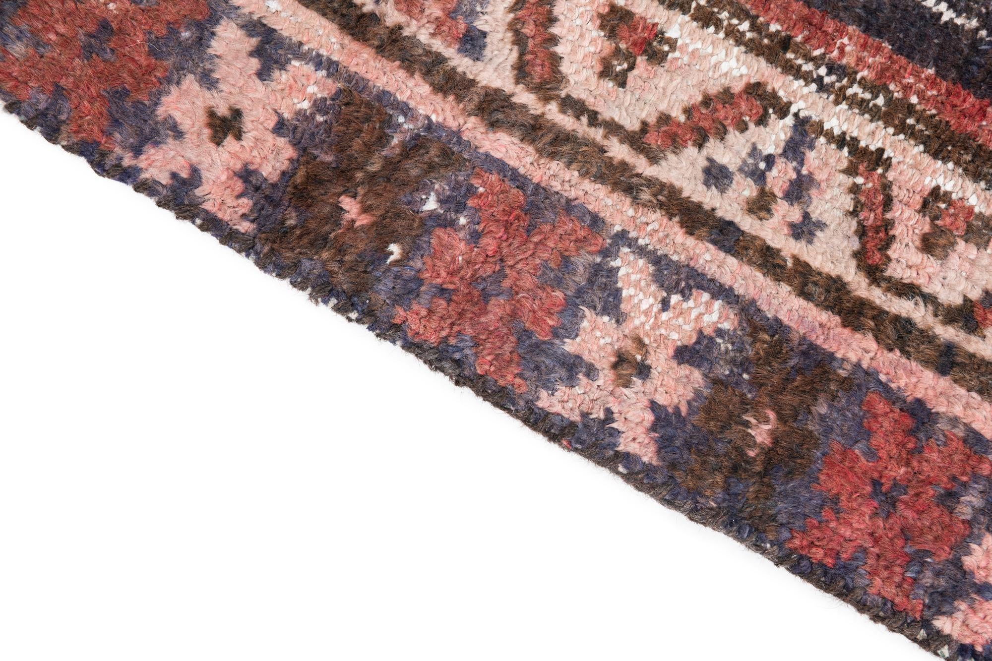 3' 2 x 6' 2 Hand Knotted Ultra Vintage Persian Wool Runner Rug