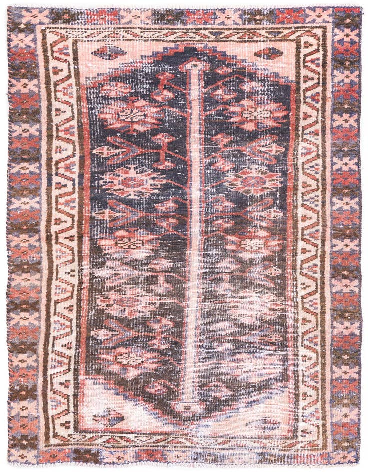 Detail image of 3' 2 x 6' 2 Hand Knotted Ultra Vintage Persian Wool Runner Rug